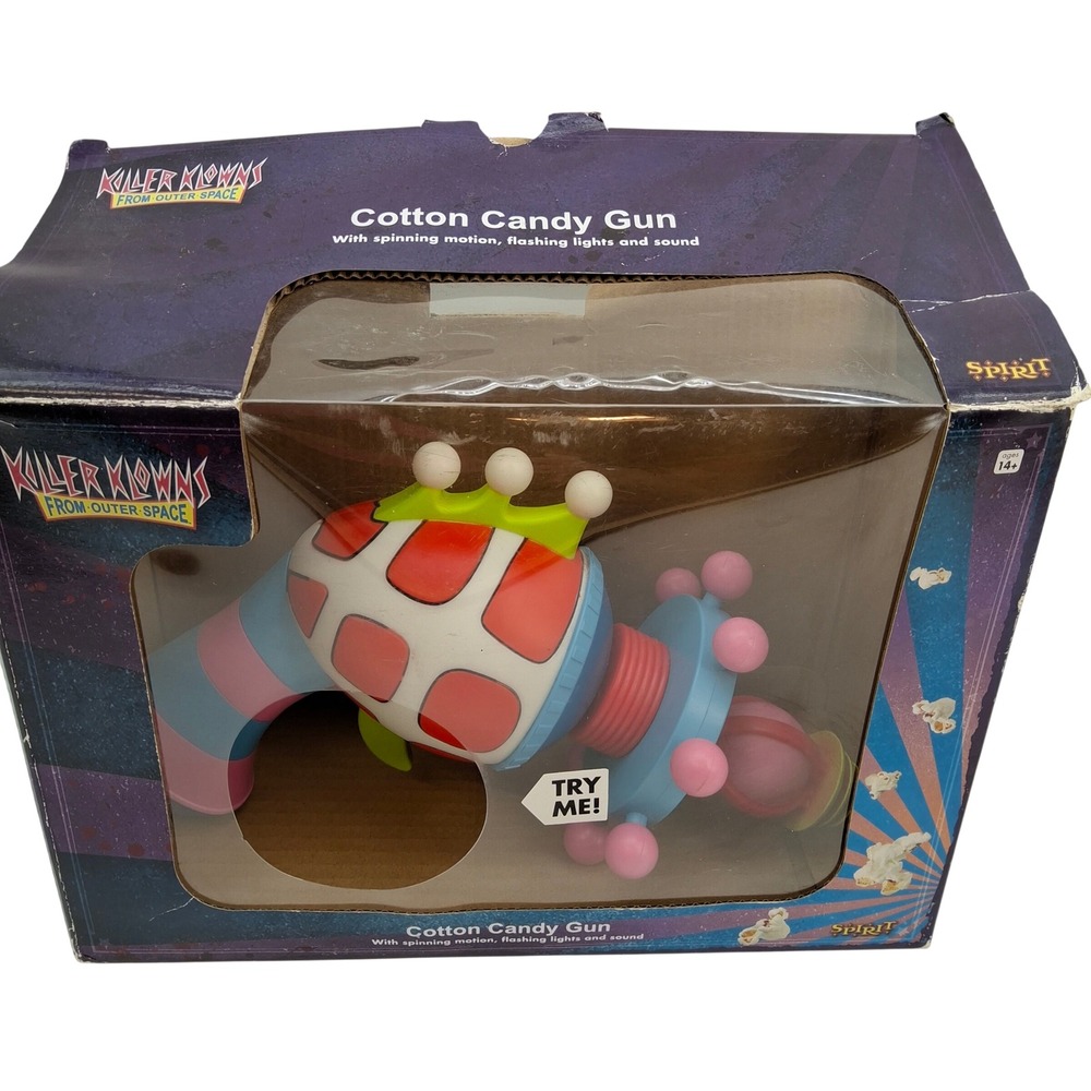 See Video! Killer Klowns from Outer Space Cotton Candy Gun Lights & Sounds Work